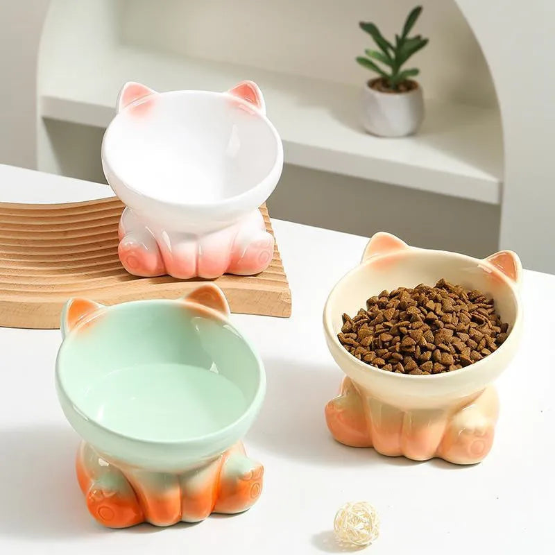 Raised Cat Shaped Gradient Bowl