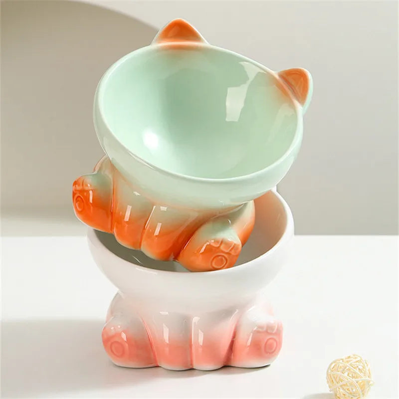 Raised Cat Shaped Gradient Bowl